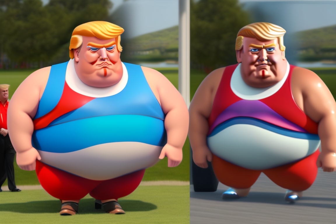 Trump's lies contradict each other - double, twins, fat Blank Meme Template