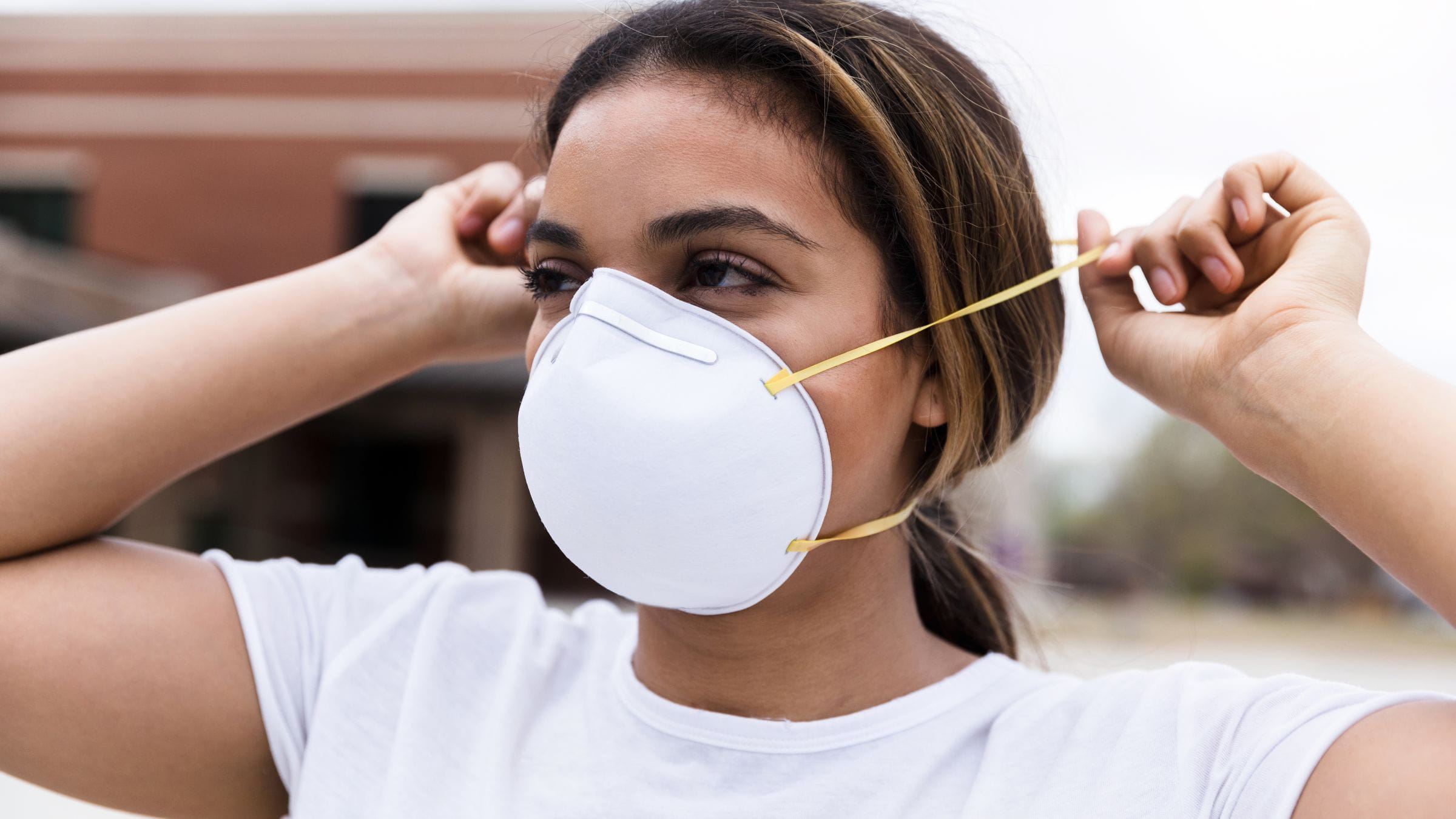 Pretty mask lady Blank Meme Template