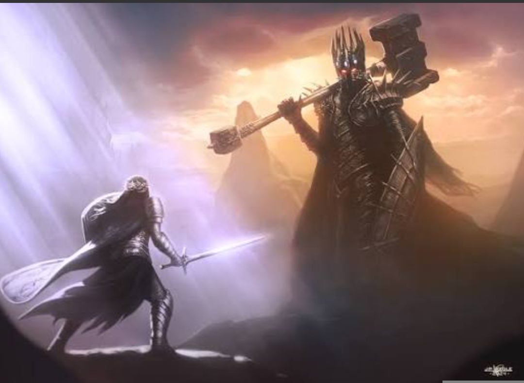 Morgoth and Fingolfin Blank Meme Template