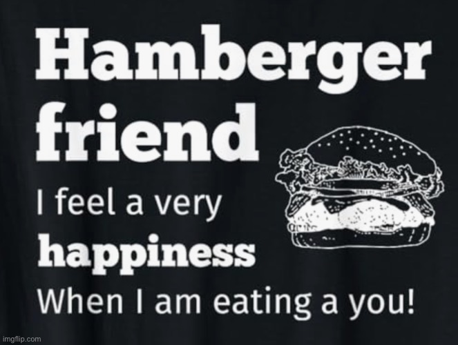 Hamberger friend | image tagged in hamberger friend | made w/ Imgflip meme maker