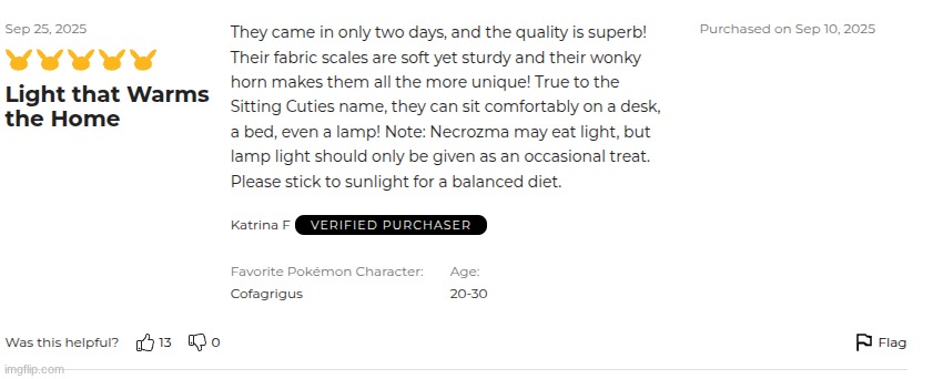 I was on pokemon center and was bored af so I looked at UN reviews and saw this gem | image tagged in screenshot 2026-06-03 8 10 16 am png | made w/ Imgflip meme maker
