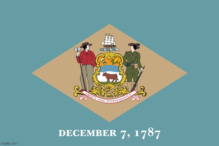 image tagged in delaware flag | made w/ Imgflip meme maker