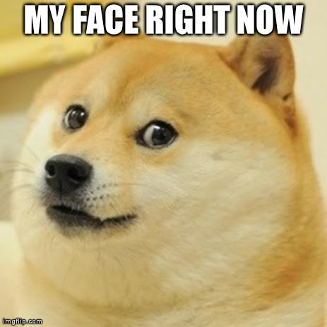 Doge | MY FACE RIGHT NOW | image tagged in memes,doge | made w/ Imgflip meme maker