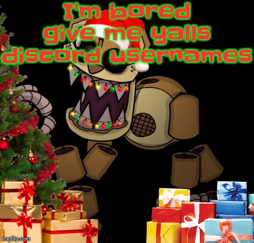 GoldenFriedrich Jolly temp | I'm bored give me yalls discord usernames | image tagged in goldenfriedrich jolly temp | made w/ Imgflip meme maker