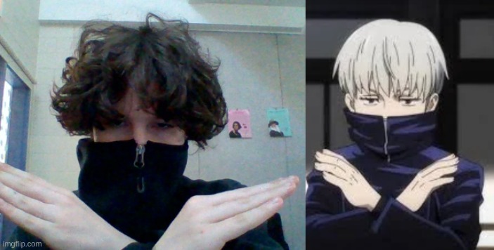 Salmon salmon! >:] | image tagged in jjk,jujutsu kaisen,toge,inumaki,toge inumaki | made w/ Imgflip meme maker