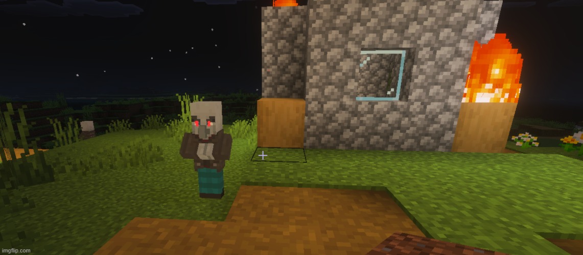 A vindicator with red eyes | image tagged in vindicators | made w/ Imgflip meme maker