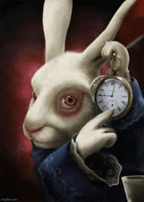 Rabbit Clock | image tagged in rabbit clock | made w/ Imgflip meme maker