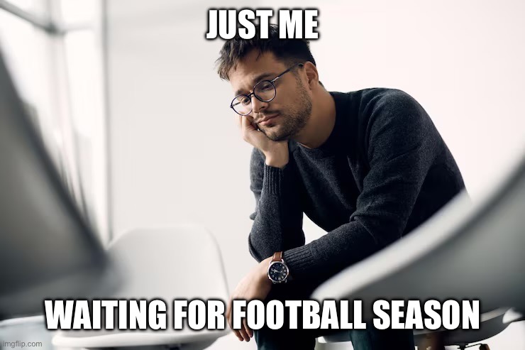 IMG_2170.jpeg | Just me; Waiting for football season | image tagged in img_2170 jpeg,nfl,nfl memes,nfl football | made w/ Imgflip meme maker