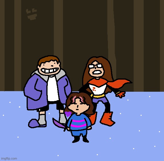 My younger sister started playing Undertale so I drew this | made w/ Imgflip meme maker