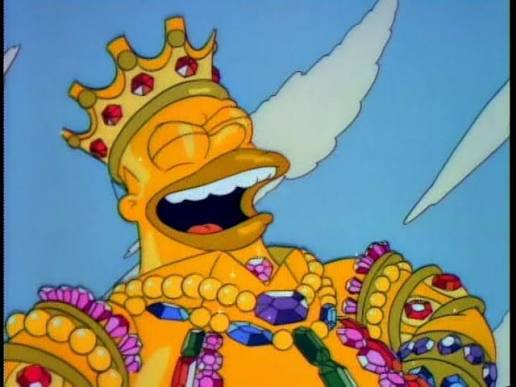 Homer simpson gold Blank Meme Template