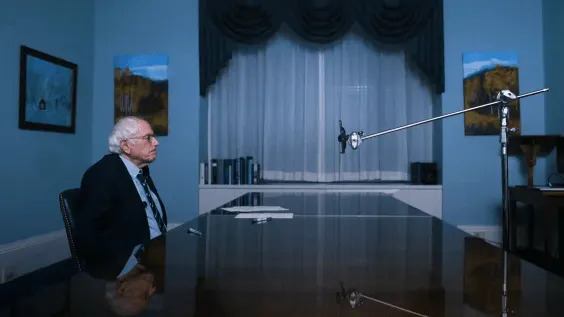 Bernie X Claude Interview Blank Meme Template