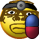Dr. Soyberg holding pill emoji Meme Template
