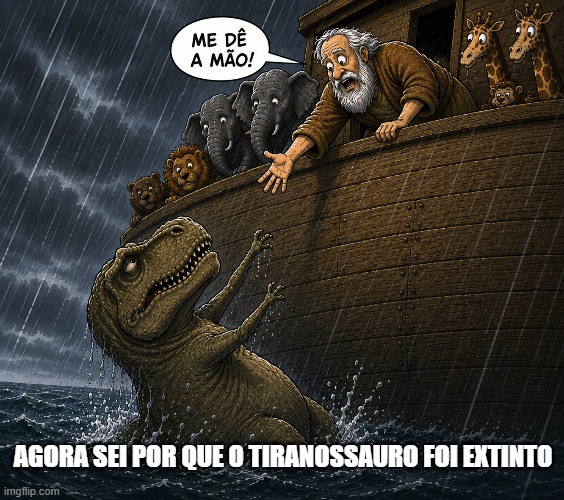 Agora sei por que o tiranossauro foi extinto | made w/ Imgflip meme maker