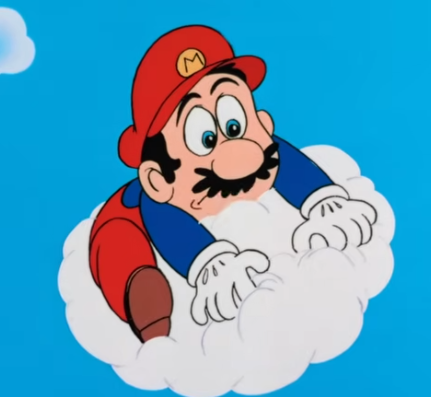 Mario Riding a Cloud Blank Meme Template