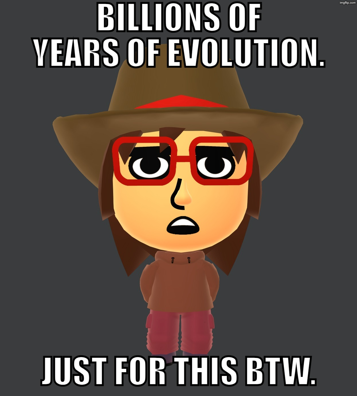 billions of years of evolution Blank Meme Template