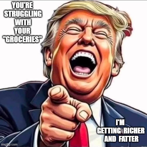 Happy 250, Losers! | you're  struggling  with  your  "groceries"; i'm  getting  richer  and  fatter | image tagged in stop reading the tags | made w/ Imgflip meme maker