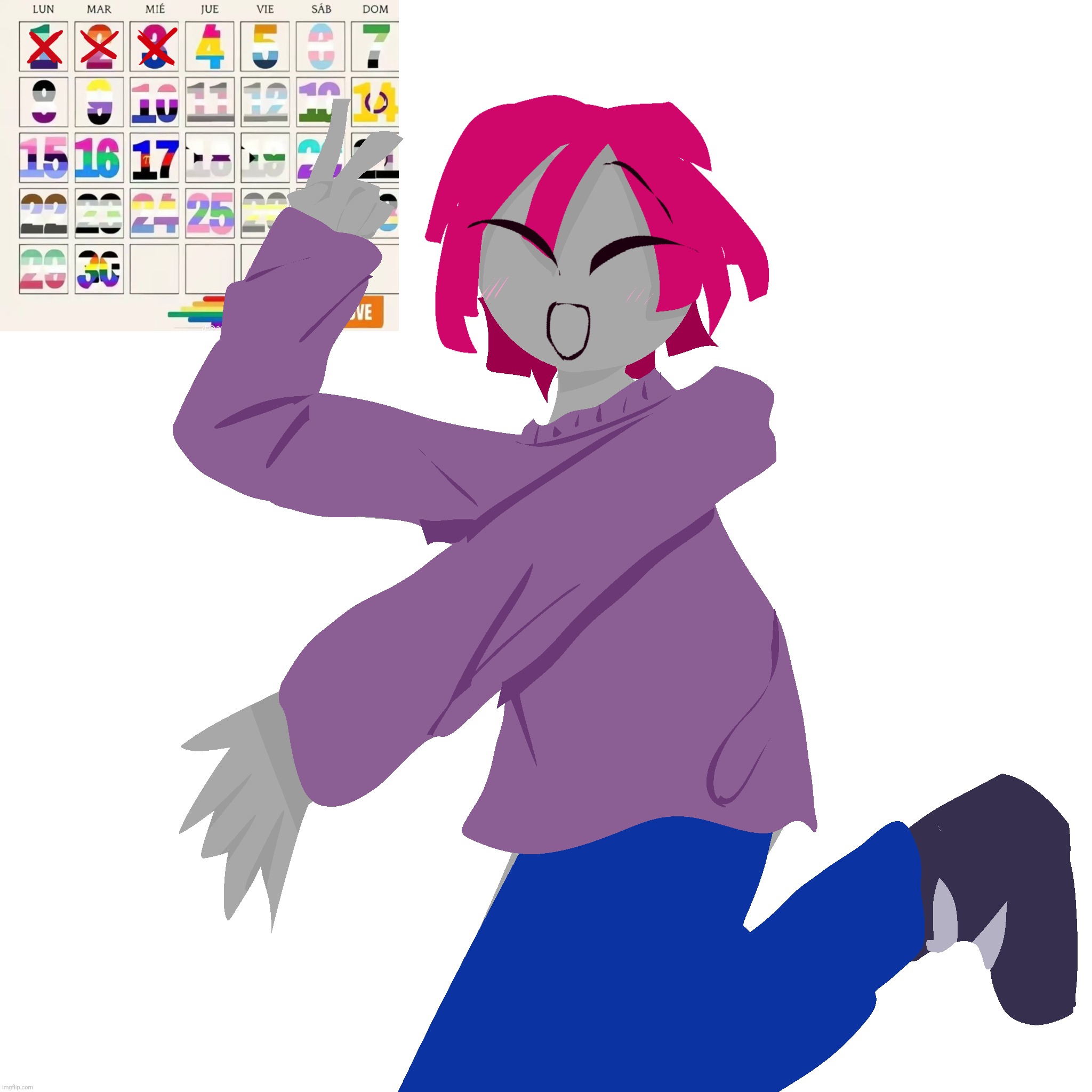 almost forgot to post this whoops; I do not think he looks perfect but he looks okay :)(day three of pride doodles) | made w/ Imgflip meme maker