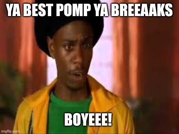 Pump your brakes | Ya best pomp ya breeaaks; Boyeee! | image tagged in half baked rasta thurgood | made w/ Imgflip meme maker
