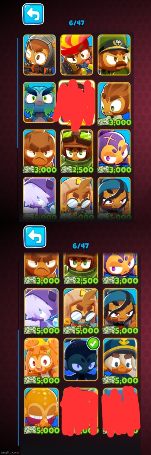 What hero should I buy? (Crossed out one's I cannot afford) | made w/ Imgflip meme maker