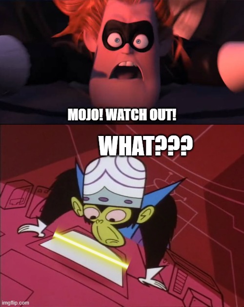 WHAT??? MOJO! WATCH OUT! | made w/ Imgflip meme maker
