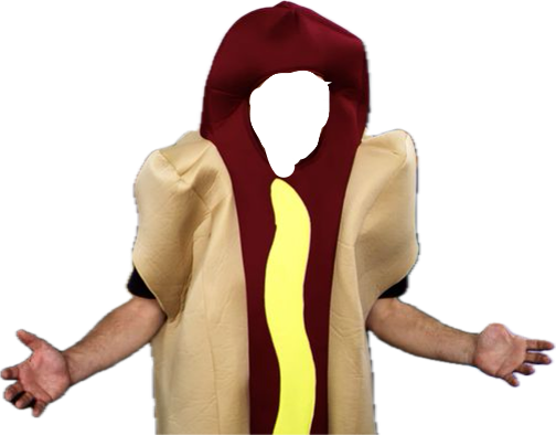 Hotdog Costume Blank Meme Template
