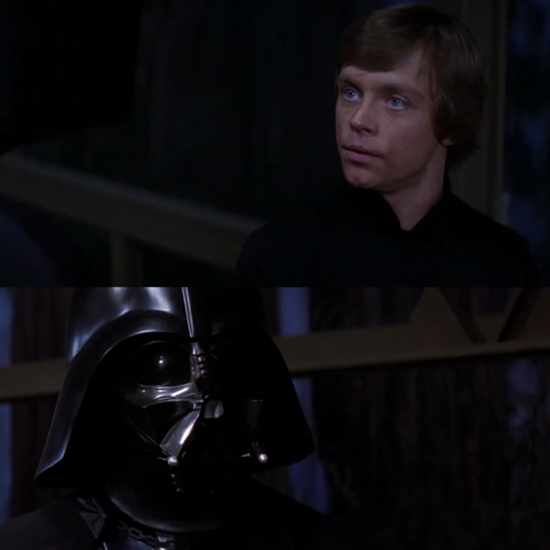 Luke to Vader "I Know There Is Good In You" Blank Meme Template