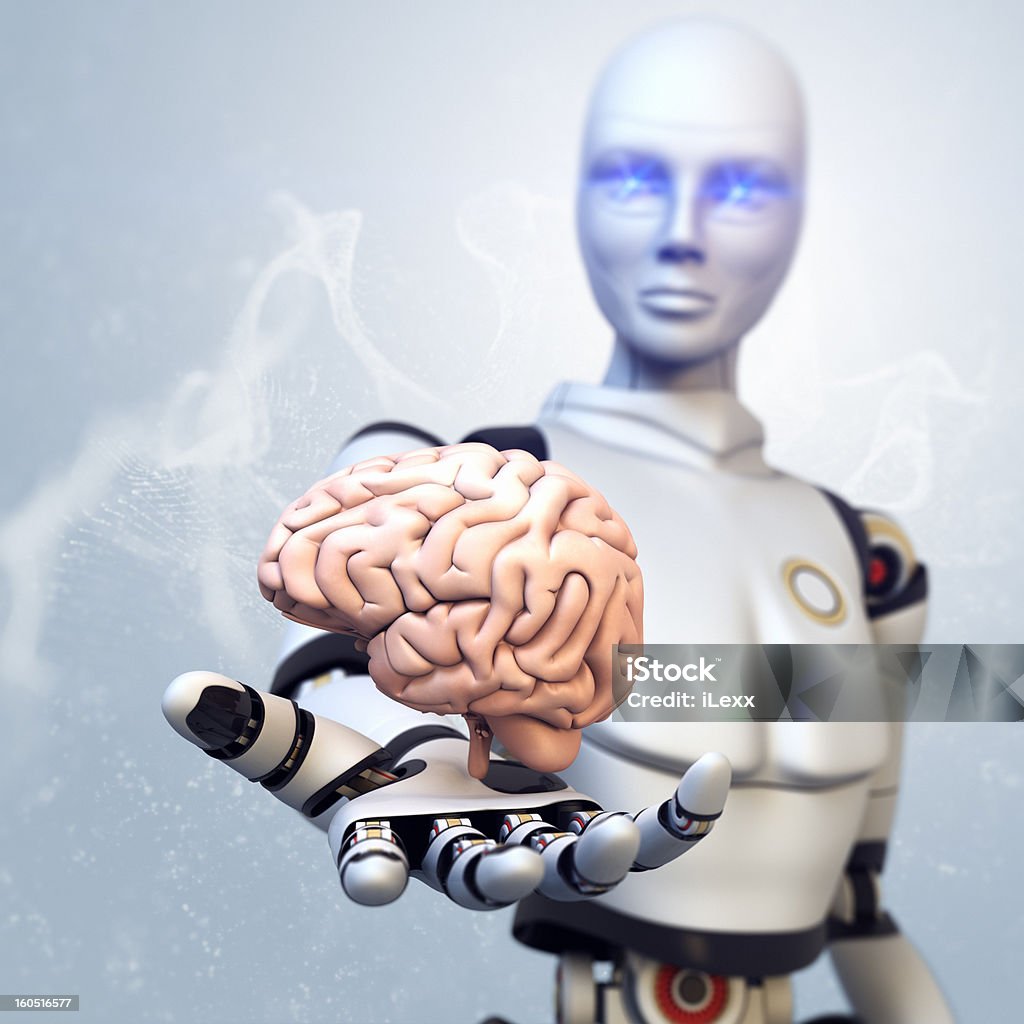 Robot with your brain Blank Meme Template