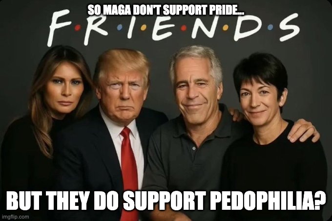 Epstein | So Maga don't support pride... But they do support pedophilia? | image tagged in epstein | made w/ Imgflip meme maker