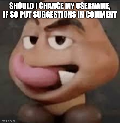 Also where did street rat go | Should i change my username, if so put suggestions in comment | image tagged in freaky goomba | made w/ Imgflip meme maker