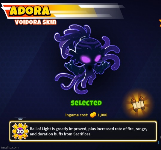 I'm glazing voidora now adoras one of the best heros and voidora is the most tuff skin | made w/ Imgflip meme maker