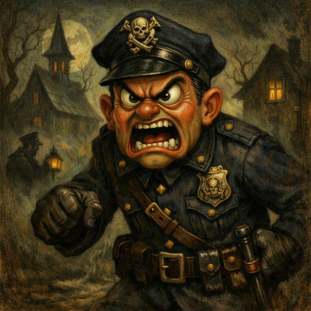 A policeman angry Blank Meme Template