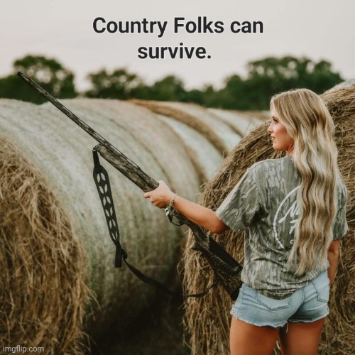 Country Folks can survive | image tagged in country folks can survive,shotgun | made w/ Imgflip meme maker