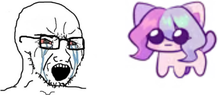 High Quality Soyboy vs Cat Sashley Blank Meme Template