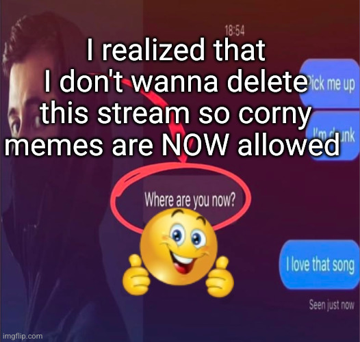 deleting the stream rule | I realized that I don't wanna delete this stream so corny memes are NOW allowed | image tagged in anime,corny memes,memes,rule | made w/ Imgflip meme maker
