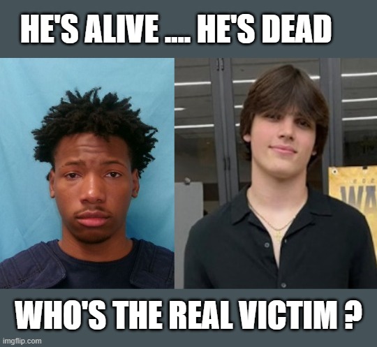 Who's the real victim ? | He's alive .... he's dead; Who's the real victim ? | image tagged in who's the victim jpg | made w/ Imgflip meme maker