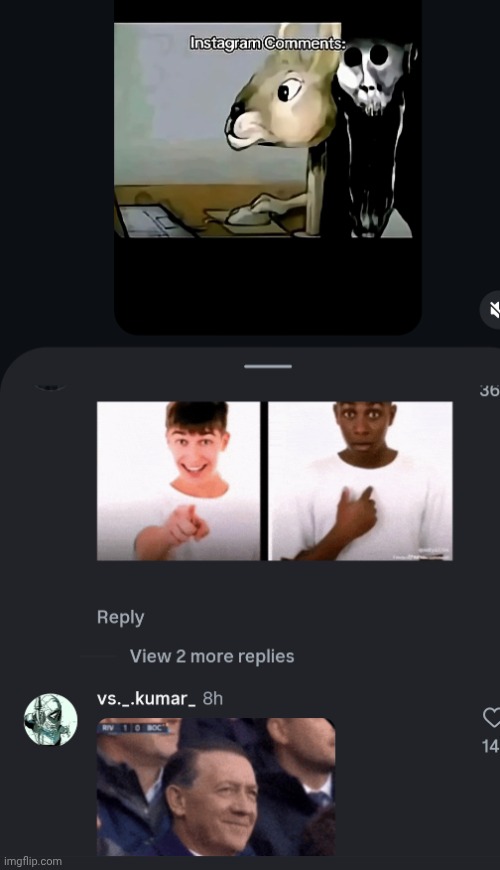 funny meme (I'm back btw) | image tagged in screenshot_2026-06-01-21-16-21-03_1c337646f29875672b5a61192b9010 | made w/ Imgflip meme maker