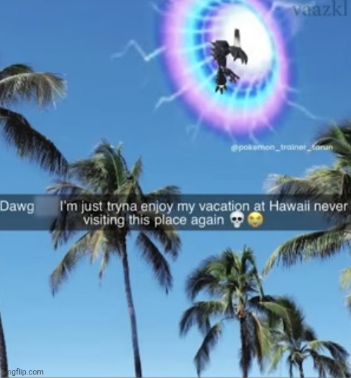 image tagged in hawaii,pokemon,portal,shitpost | made w/ Imgflip meme maker
