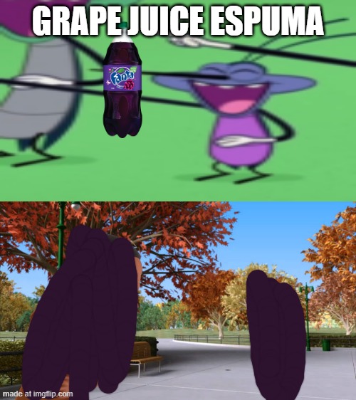 JOEY IS BACK | GRAPE JUICE ESPUMA | image tagged in ruin this fill in meme 114 | made w/ Imgflip meme maker