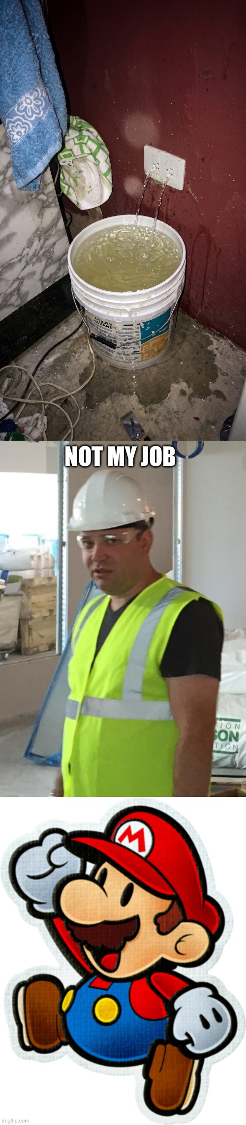 Cursed electro-plumbing | Not my job | image tagged in img_6168 jpeg,electrician matt,paper mario,plug | made w/ Imgflip meme maker