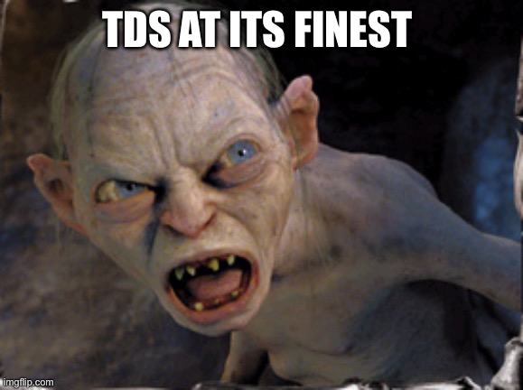 TDS at its finest | image tagged in gollum lord of the rings | made w/ Imgflip meme maker