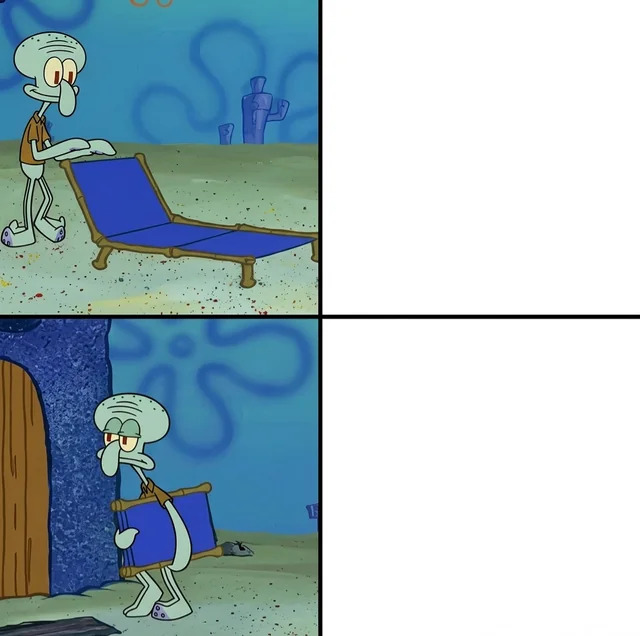 squidward chair Blank Meme Template