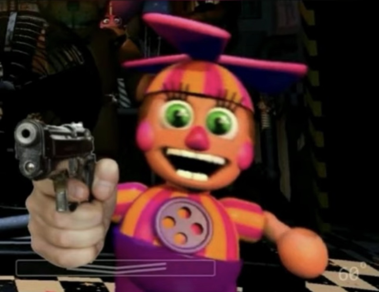 High Quality DE-DEE WITH A GUN Blank Meme Template