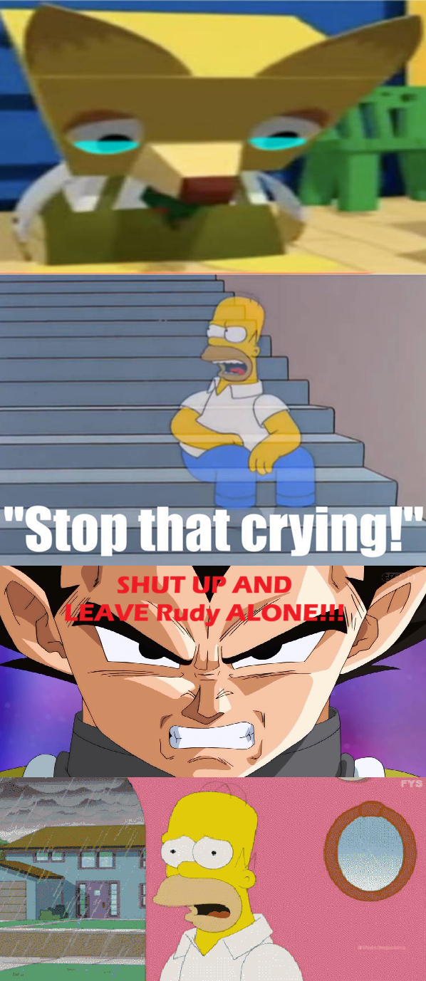 Vegeta Save Rudy From Homer Blank Meme Template