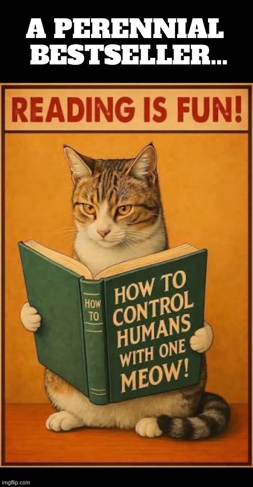 A must-have for every cat’s library | image tagged in cats,book,control,humans,meow,bestseller | made w/ Imgflip meme maker
