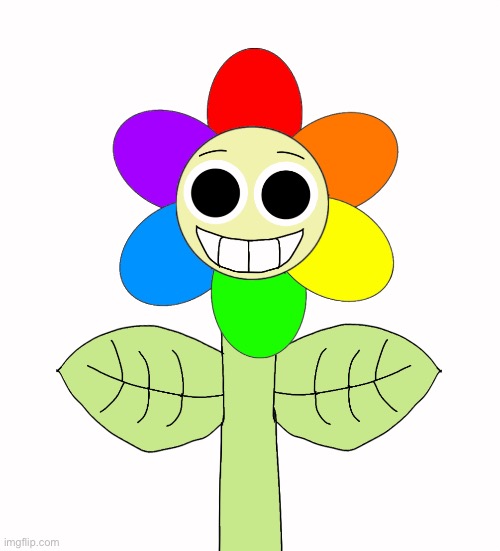 niji The Flower Should Be the Mascot Of Regretevator | image tagged in regretevator,niji the flower,oc,funny | made w/ Imgflip meme maker