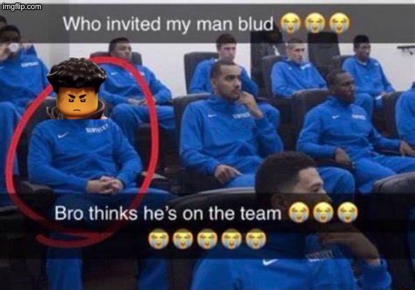 Only 10% of people get this image (Lego Ninjago btw) | image tagged in bro thinks he's on the team,lego,lego ninjago,memes,funny,bricks | made w/ Imgflip meme maker
