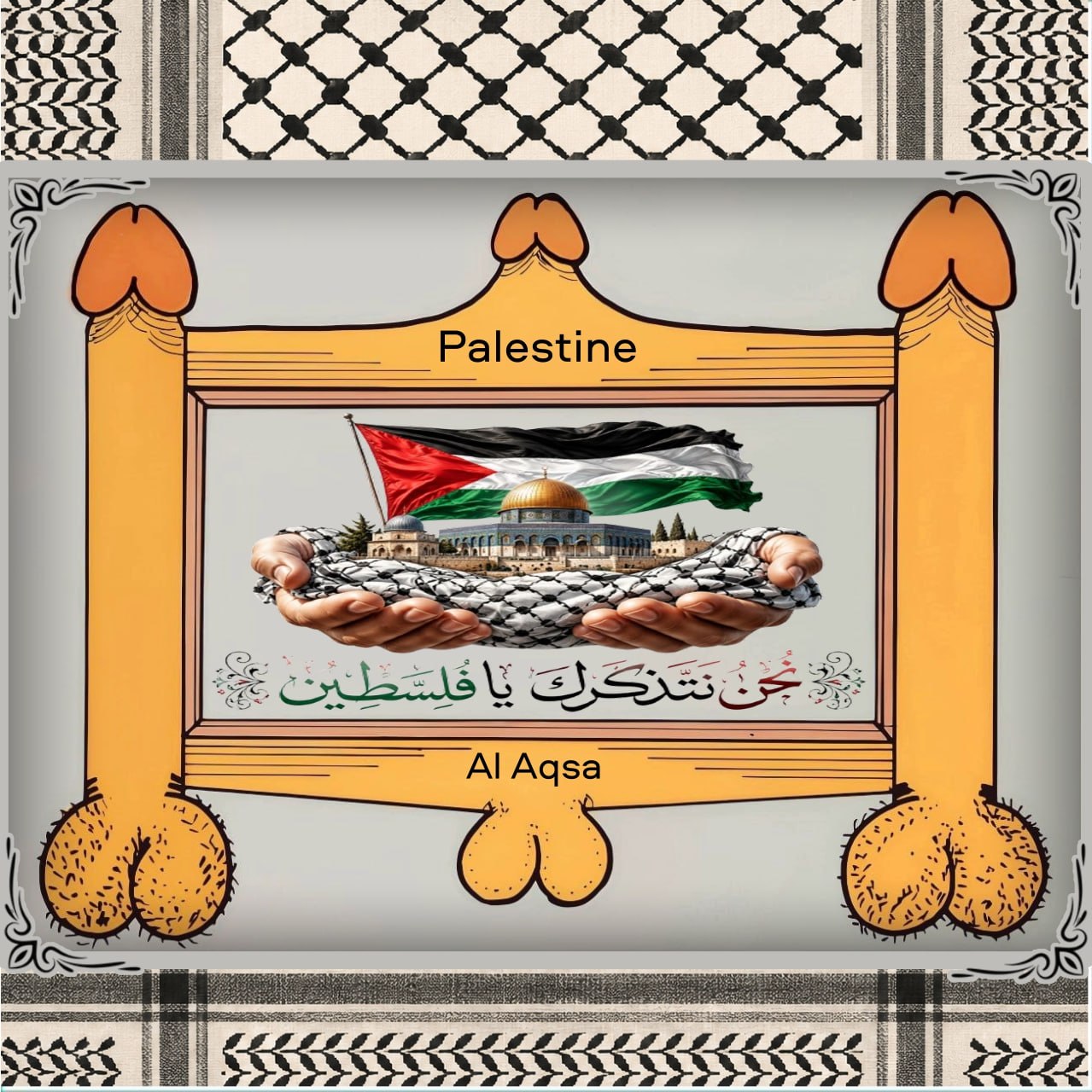 Al-Quds and the Al-Aqsa Mosque are the capital and the heart of Blank Meme Template