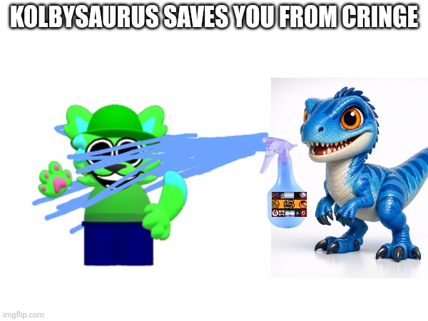 BE LIKE KOLBYSAURUS AND SAY NO TO CRINGE FURRIES | Kolbysaurus saves you from cringe | image tagged in aicp,support aicp | made w/ Imgflip meme maker