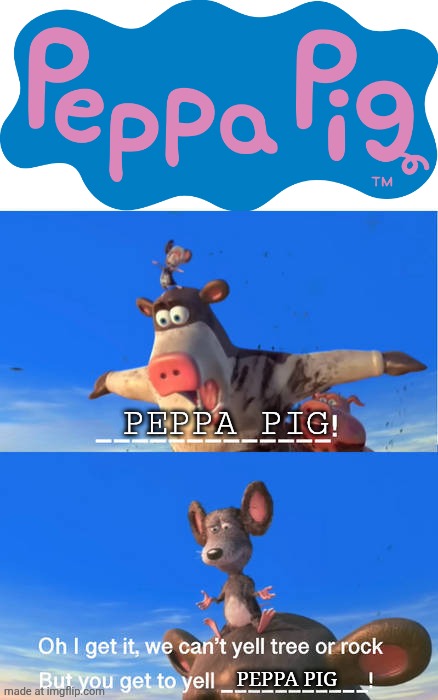 Barnyard animals about to crash into peppa pig Place | Peppa pig; Peppa pig | image tagged in barnyard animals about to crash into what place,deviantart,barnyard,peppa pig,anti peppa pig | made w/ Imgflip meme maker