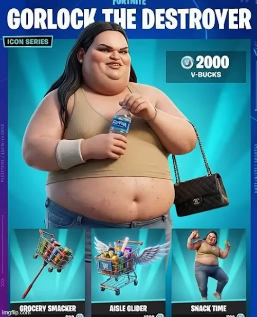 2000 v bucks because thats how much she weighs in pounds | made w/ Imgflip meme maker